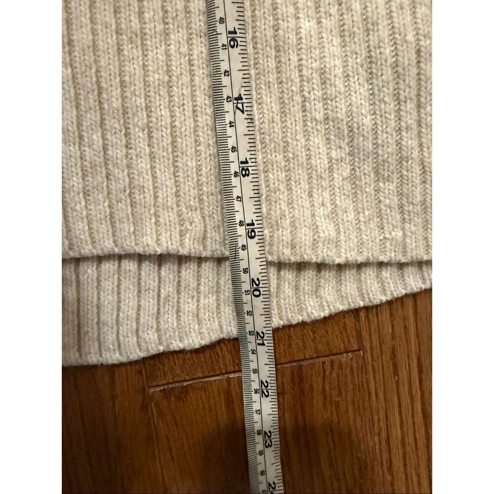 H&M cream ribbed high neck sweater size xs Cabin Core - Picture 8 of 10